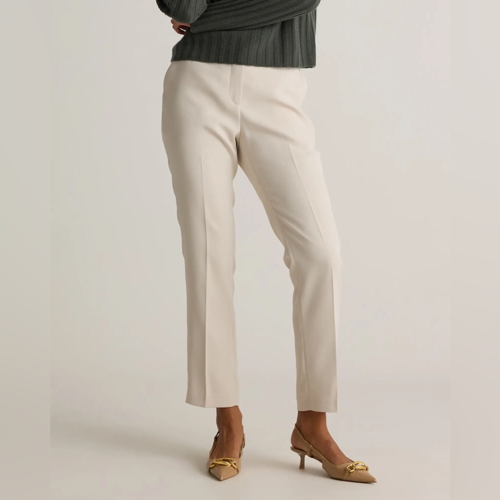 Quince Stretch Crepe Ankle Pant size Small